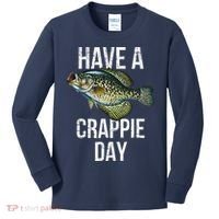 Have A Crappie Day Crappie Fishing Kids Long Sleeve Shirt thumb 0