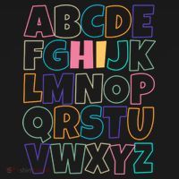 Hi ABC Colorful Alphabet T-Shirt thumb 7