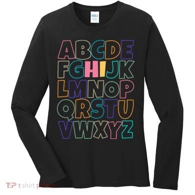 Hi ABC Colorful Alphabet Women's Long Sleeve Shirt