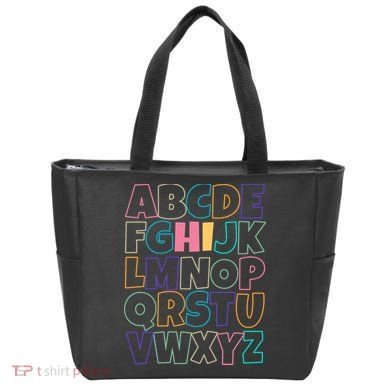 Hi ABC Colorful Alphabet Tote Bag
