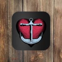 Heart Anchor Cute Gift Coaster thumb 0