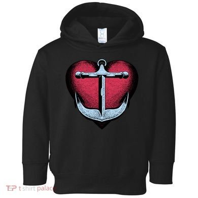 Heart Anchor Cute Gift Toddler Hoodie