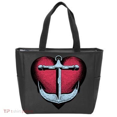 Heart Anchor Cute Gift Tote Bag