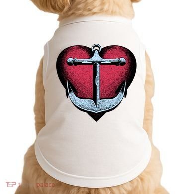 Heart Anchor Cute Gift Doggie Tank