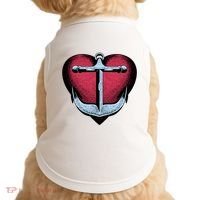 Heart Anchor Cute Gift Doggie Tank thumb 0