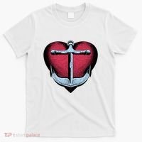 Heart Anchor Cute Gift T-Shirt thumb 0