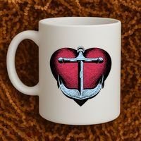 Heart Anchor Cute Gift Coffee Mug thumb 2