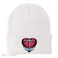 Heart Anchor Cute Gift Beanie thumb 0