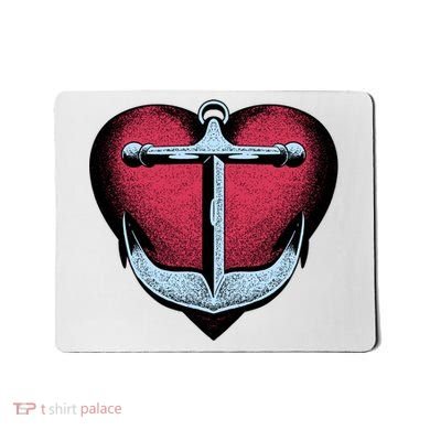 Heart Anchor Cute Gift Mousepad