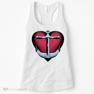 Heart Anchor Cute Gift Women's Tank Top