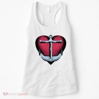 Heart Anchor Cute Gift Women's Tank Top thumb 0