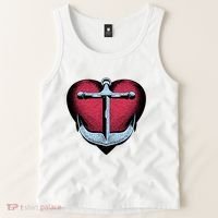 Heart Anchor Cute Gift Tank Top thumb 2