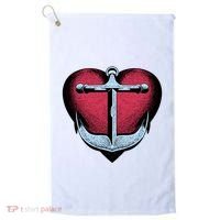 Heart Anchor Cute Gift Golf Towel thumb 0