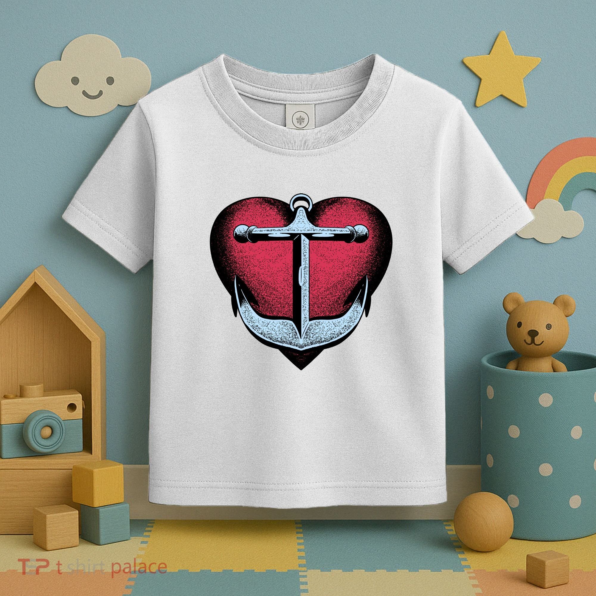 Heart Anchor Cute Gift Toddler T-Shirt