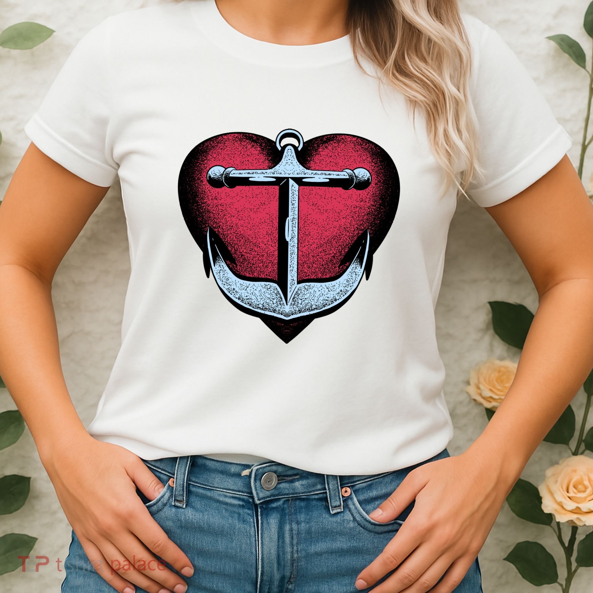 Heart Anchor Cute Gift Women's T-Shirt