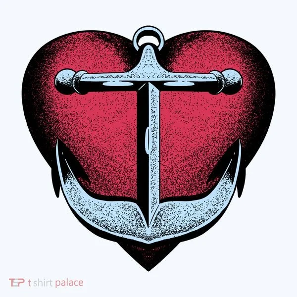 Heart Anchor Cute Gift Women's T-Shirt