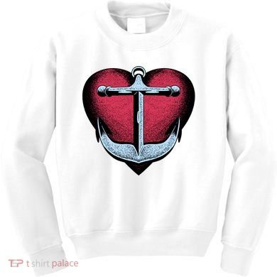 Heart Anchor Cute Gift Kids Sweatshirt