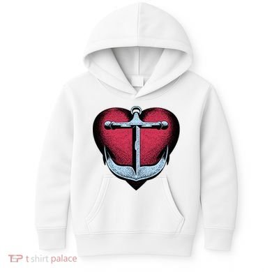 Heart Anchor Cute Gift Kids Hoodie