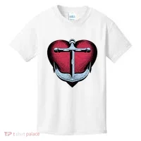 Heart Anchor Cute Gift Kids T-Shirt thumb 0