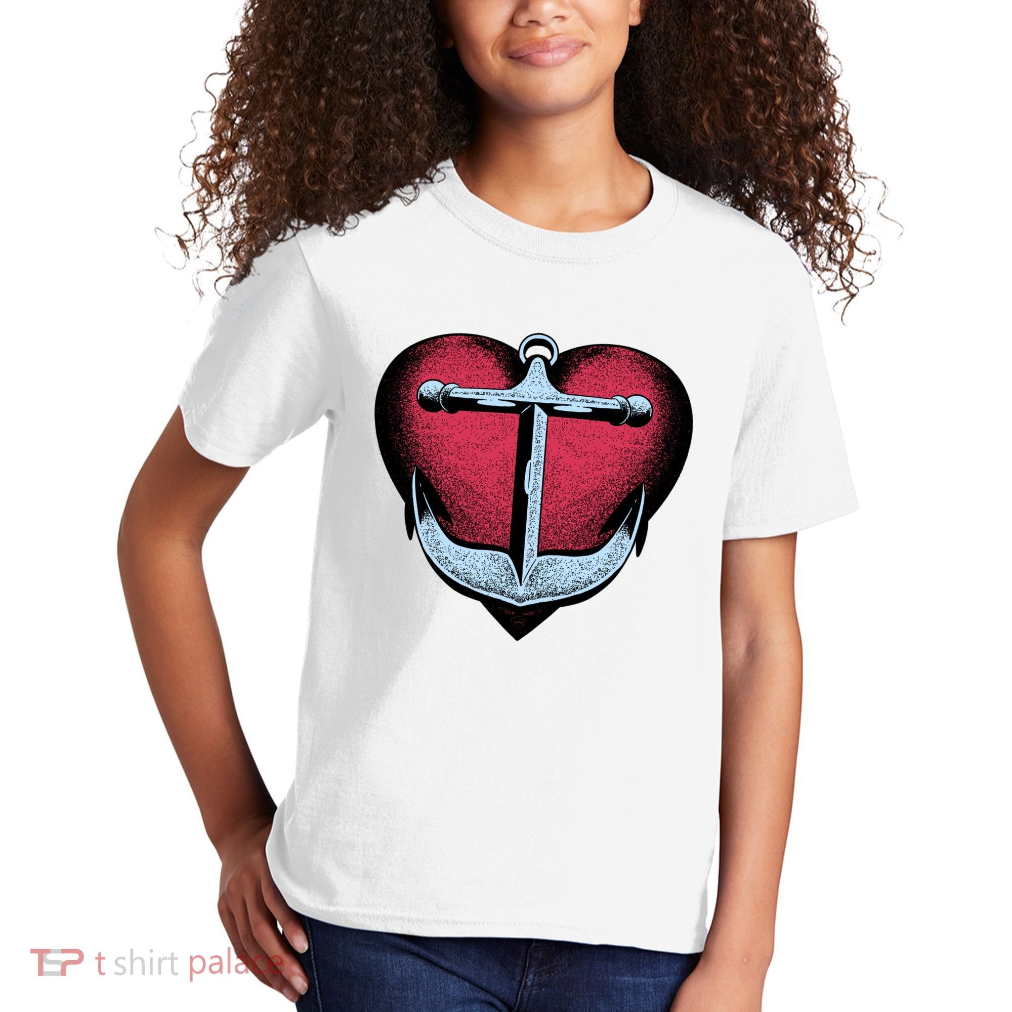 Heart Anchor Cute Gift Kids T-Shirt