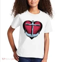 Heart Anchor Cute Gift Kids T-Shirt thumb 2