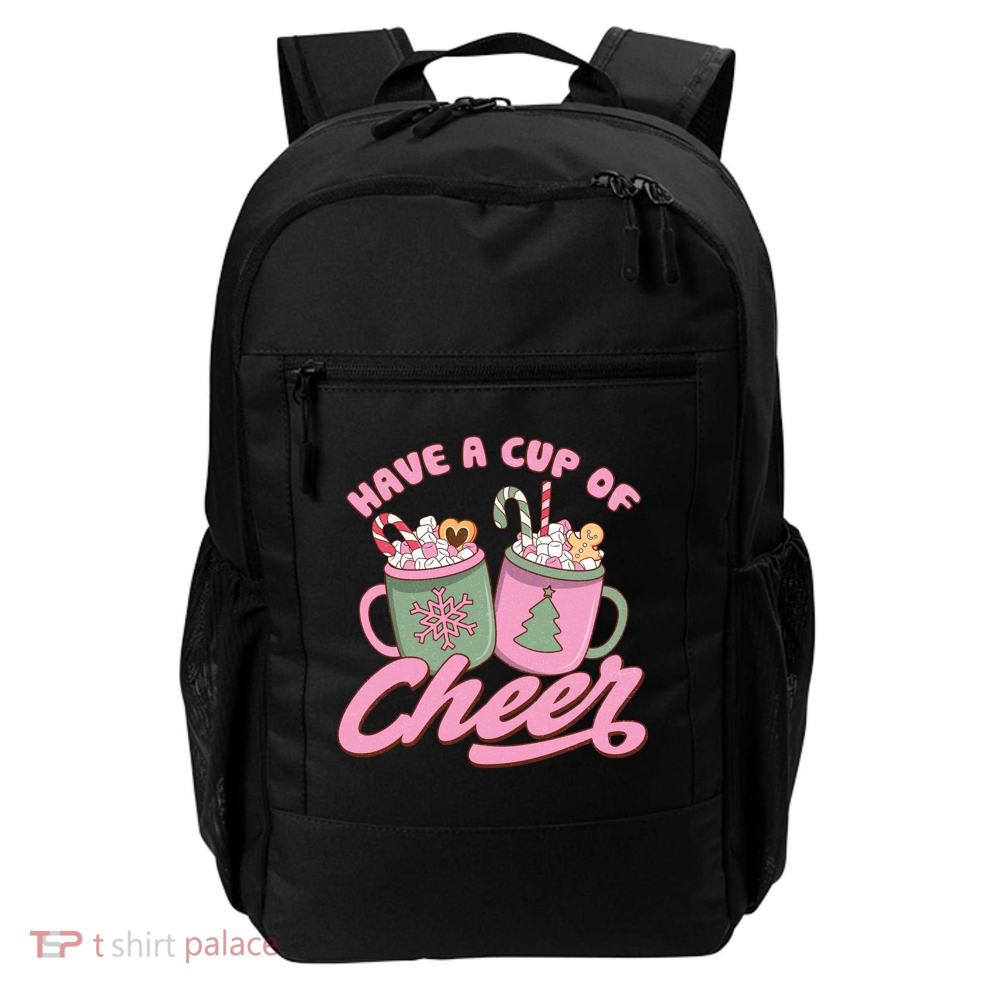 Have A Cup Of Cheer Cute Christmas Holiday Backpack