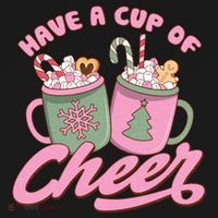 Have A Cup Of Cheer Cute Christmas Holiday Women's Tank Top thumb 5