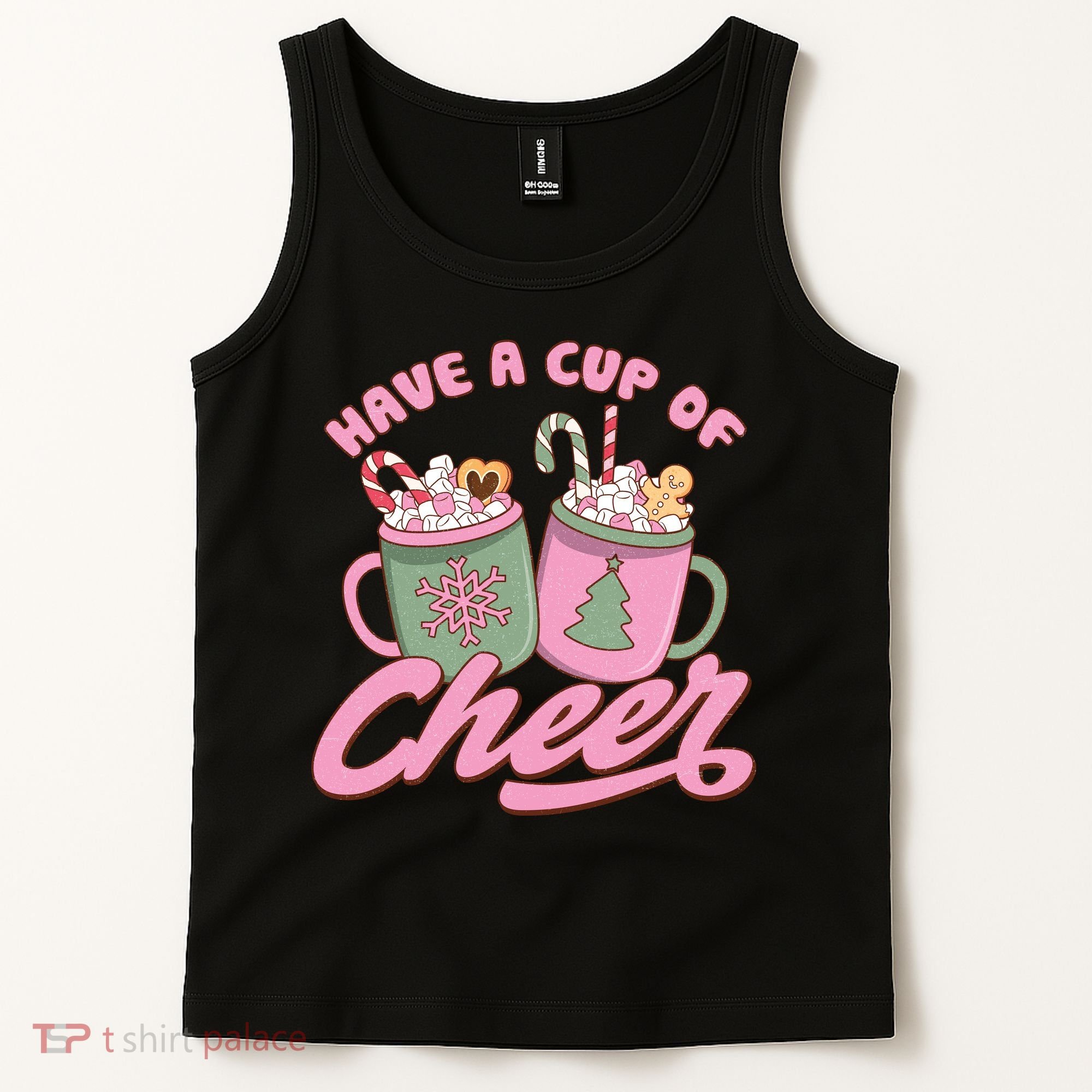 Have A Cup Of Cheer Cute Christmas Holiday Tank Top