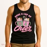 Have A Cup Of Cheer Cute Christmas Holiday Tank Top thumb 3