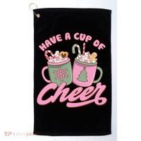 Have A Cup Of Cheer Cute Christmas Holiday Golf Towel thumb 0