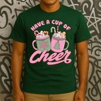 Have A Cup Of Cheer Cute Christmas Holiday T-Shirt thumb 3