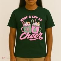 Have A Cup Of Cheer Cute Christmas Holiday T-Shirt thumb 4