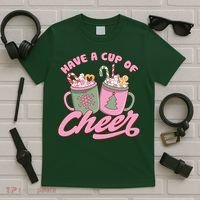 Have A Cup Of Cheer Cute Christmas Holiday T-Shirt thumb 5