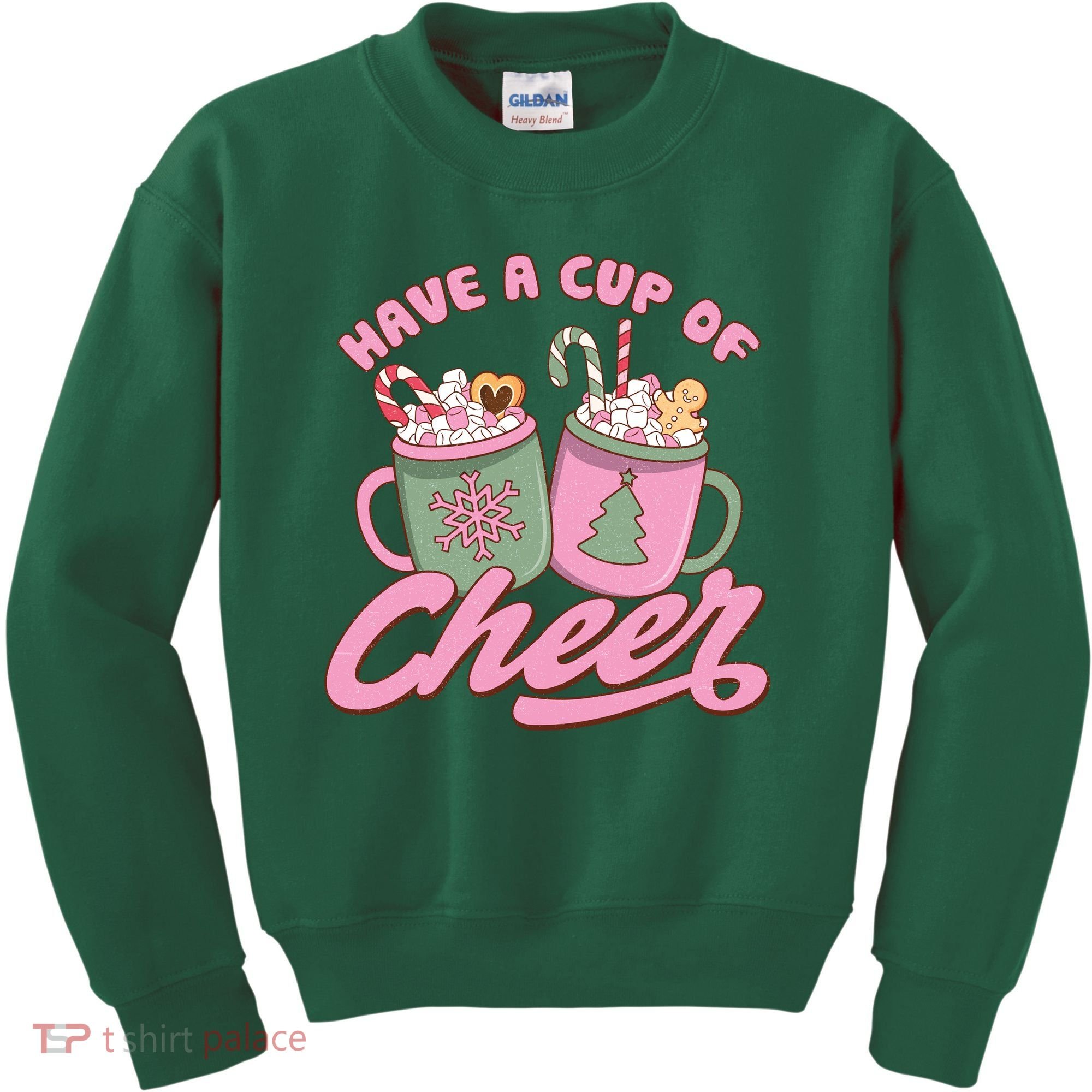 Have A Cup Of Cheer Cute Christmas Holiday Kids Sweatshirt