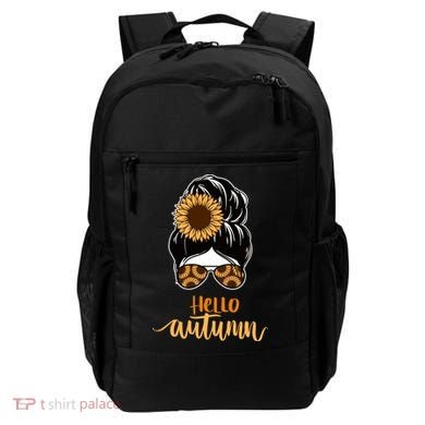 Hello Autumn Cute Bun Fall Floral Backpack