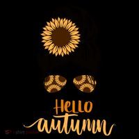 Hello Autumn Cute Bun Fall Floral Coffee Mug thumb 5