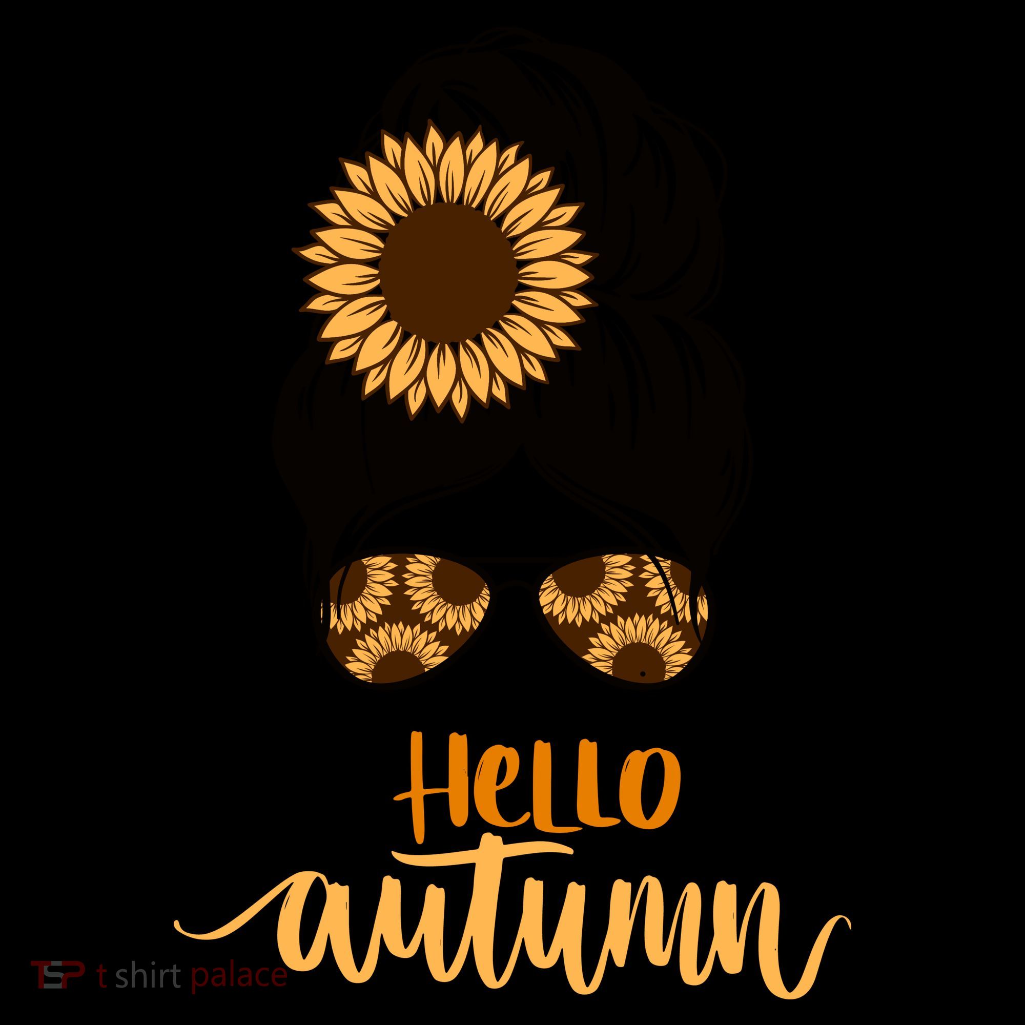 Hello Autumn Cute Bun Fall Floral Coffee Mug