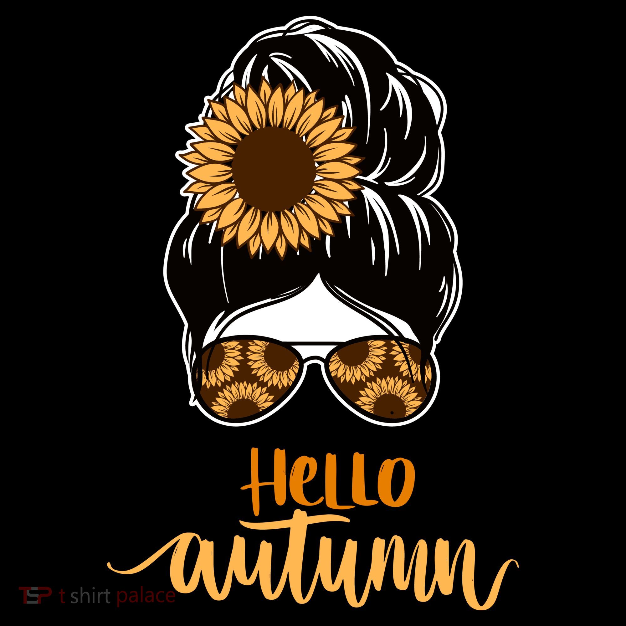 Hello Autumn Cute Bun Fall Floral Coaster