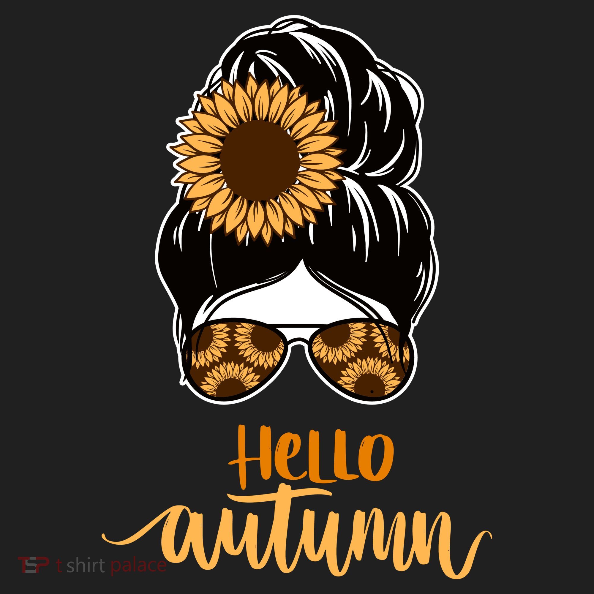 Hello Autumn Cute Bun Fall Floral Tumbler