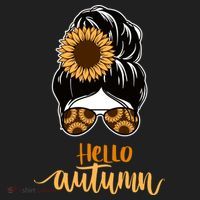 Hello Autumn Cute Bun Fall Floral Zone Performance Long-Sleeve T-Shirt thumb 2