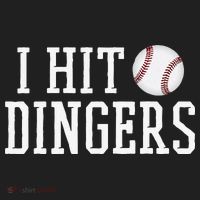 Hit a Dinger Funny Baseball Player Home Run Fun Women's Sweatshirt thumb 2