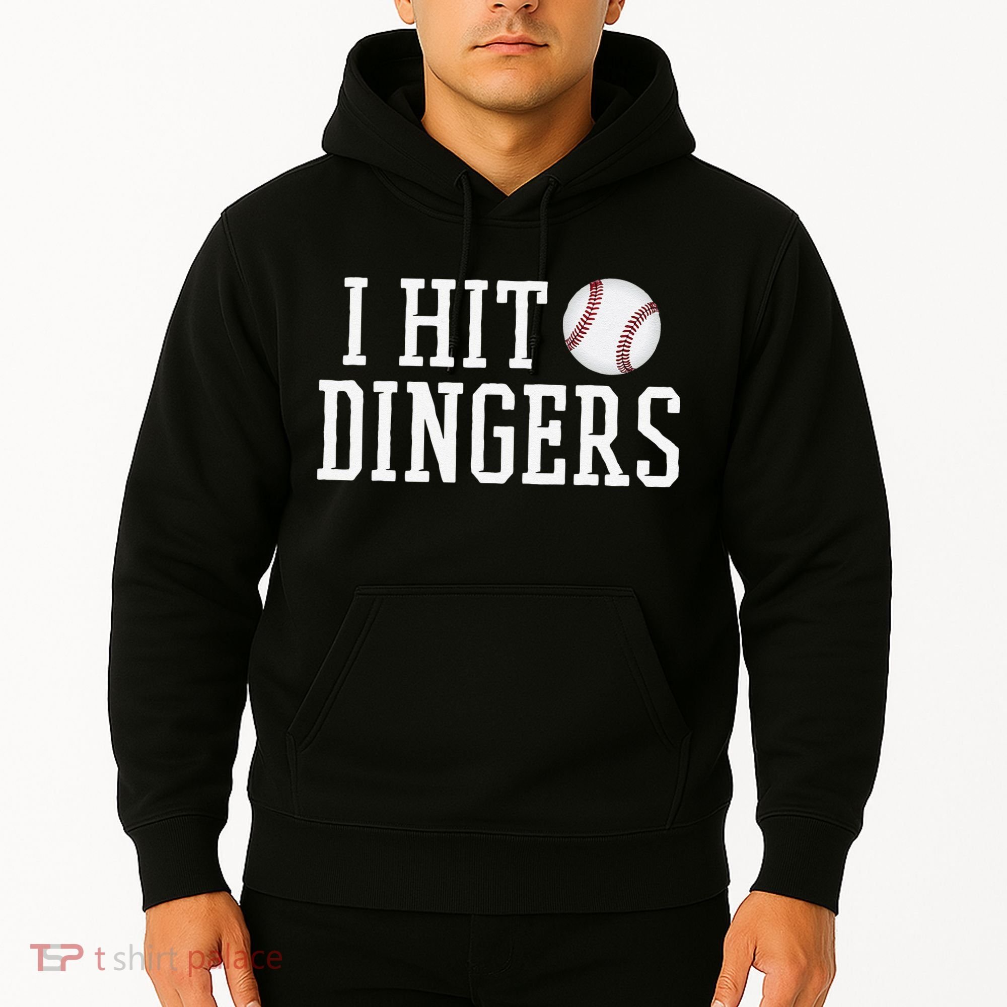 Hit a Dinger Funny Baseball Player Home Run Fun Hoodie