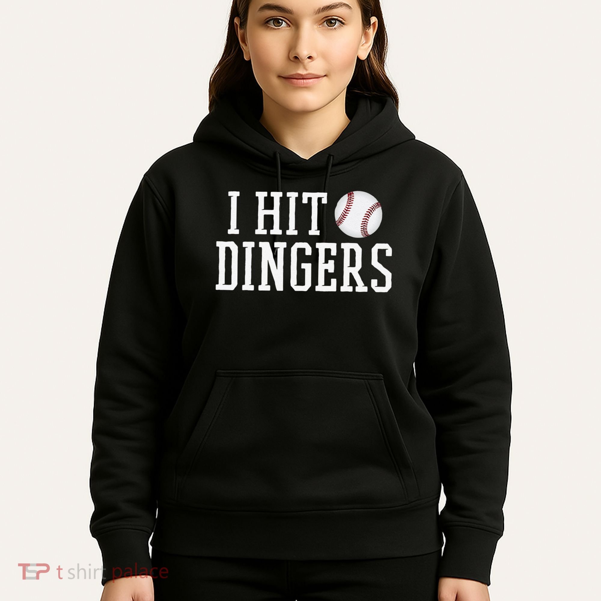 Hit a Dinger Funny Baseball Player Home Run Fun Hoodie