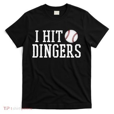Hit a Dinger Funny Baseball Player Home Run Fun T-Shirt