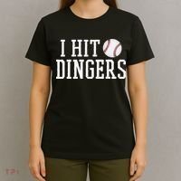 Hit a Dinger Funny Baseball Player Home Run Fun T-Shirt thumb 4