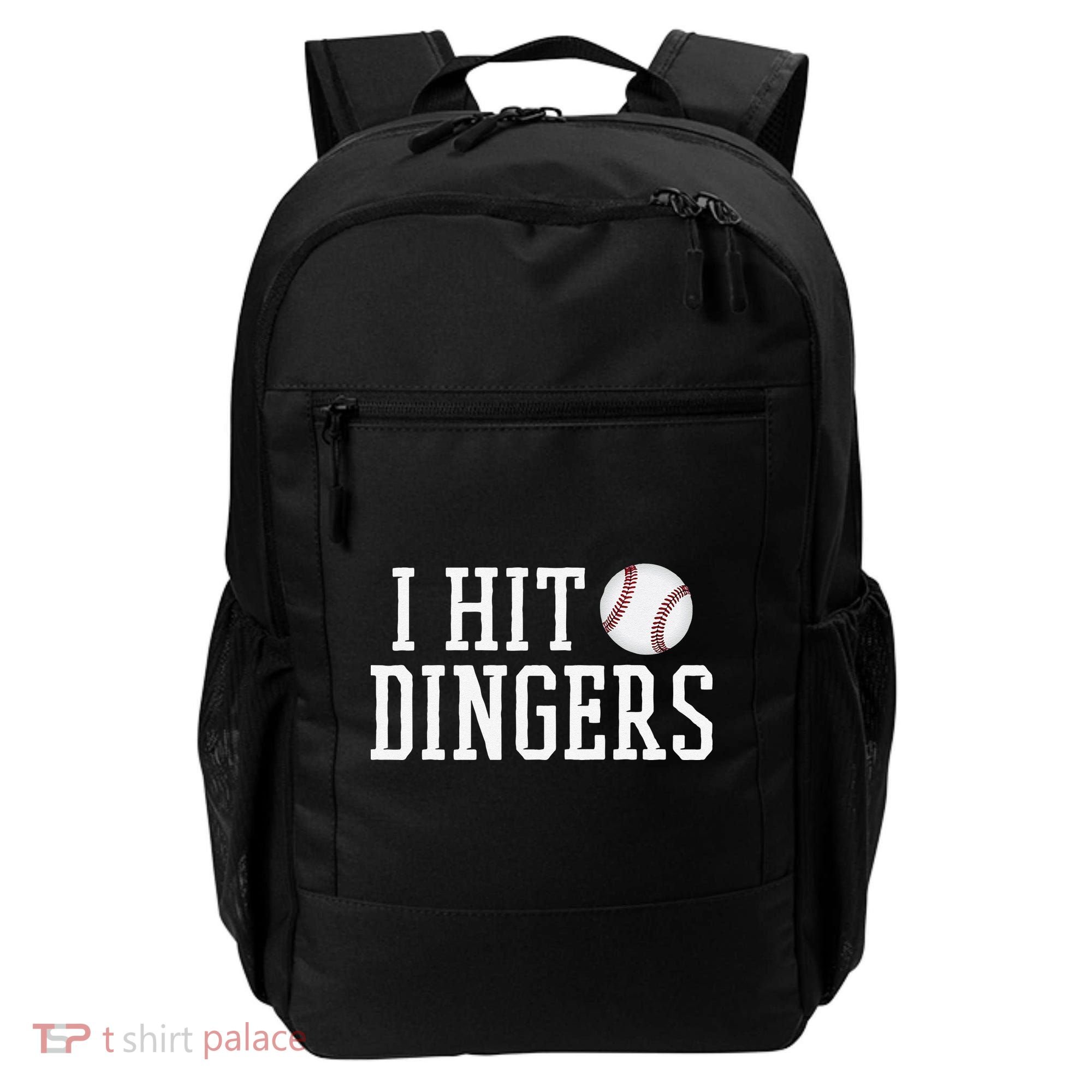 Hit a Dinger Funny Baseball Player Home Run Fun Backpack