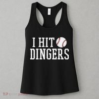 Hit a Dinger Funny Baseball Player Home Run Fun Women's Tank Top thumb 3