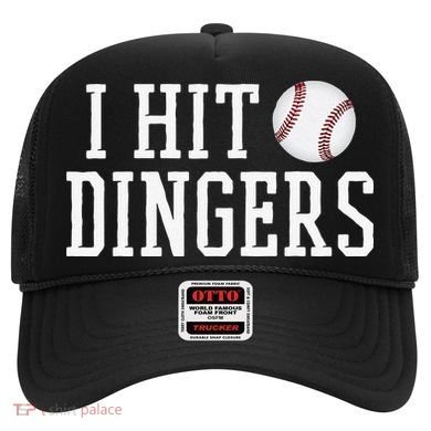 Hit a Dinger Funny Baseball Player Home Run Fun Hat
