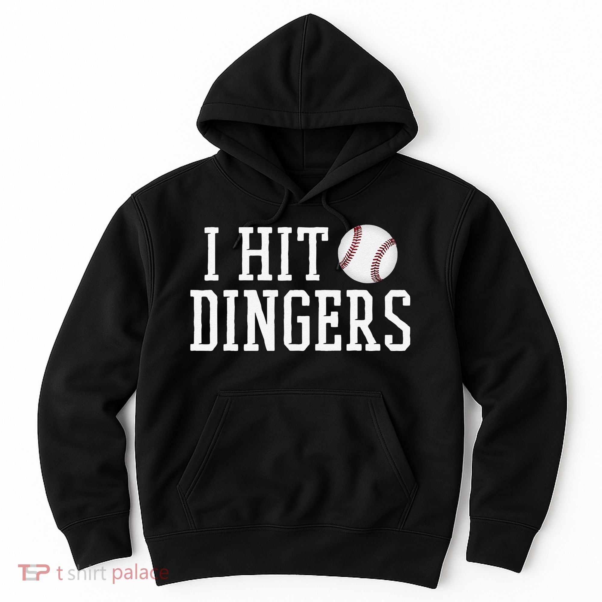 Hit a Dinger Funny Baseball Player Home Run Fun Hoodie
