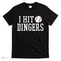 Hit a Dinger Funny Baseball Player Home Run Fun T-Shirt thumb 0